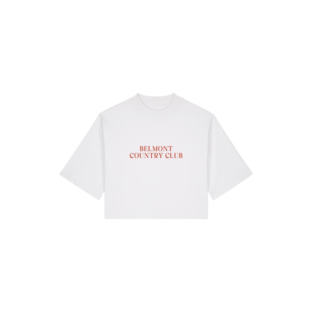 Women's cropped t-shirt EMBROIDERY Belmont Country Club